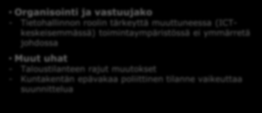 ICT SWOT-analyysi Pornaisten kunta Vahvuudet (Strenghts) Toimiva yhteistyö naapurikuntien kanssa Toiminta joustavaa ja nopea - Pieni ympäristö, suuri osa toiminnasta tuotetaan yhteistyössä muiden