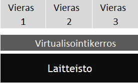 15 kasietoisuus paranee, koska alla ei ole erikseen ylläpidettävää käyttöjärjestelmää. Toistaiseksi rautapohjainen virtualisointi on paras tapa toteuttaa virtualisointia tuotantoympäristöissä.