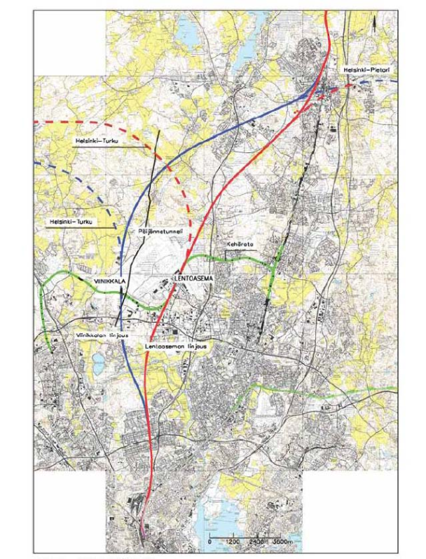 HELSINGIN KAUPUNKI ESITYSLISTA Lsp/2 5 a rata. Noin 30 kilometriä pitkä rata kulkee lähes kokonaan tunneleissa.