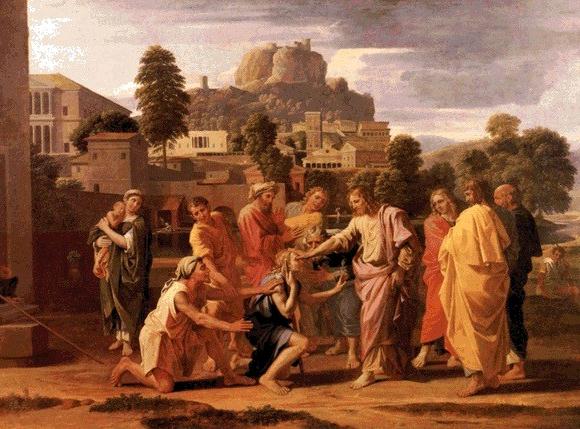 Jeesus parantaa sokean Jerikon tiellä, Nicolas