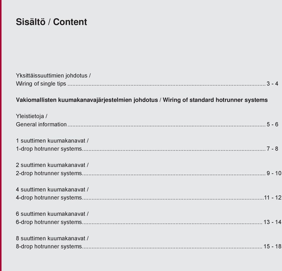 information... suuttimen kuumakanavat / drop hotrunner systems.