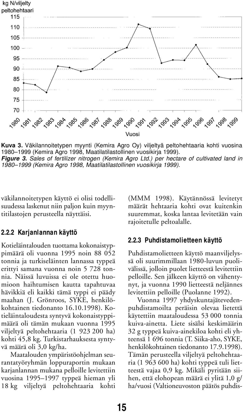 väkilannoitetypen käyttö ei olisi todellisuudessa laskenut niin paljon kuin myyntitilastojen perusteella näyttäisi. 2.