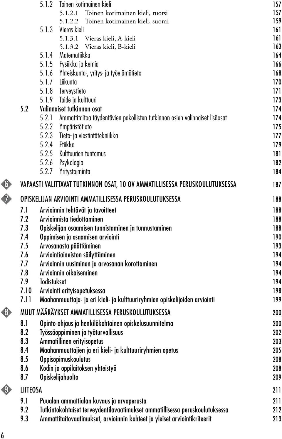 2 Valinnaiset tutkinnon osat 174 5.2.1 Ammattitaitoa täydentävien pakollisten tutkinnon osien valinnaiset lisäosat 174 5.2.2 Ympäristötieto 175 5.2.3 Tieto- ja viestintätekniikka 177 5.2.4 Etiikka 179 5.