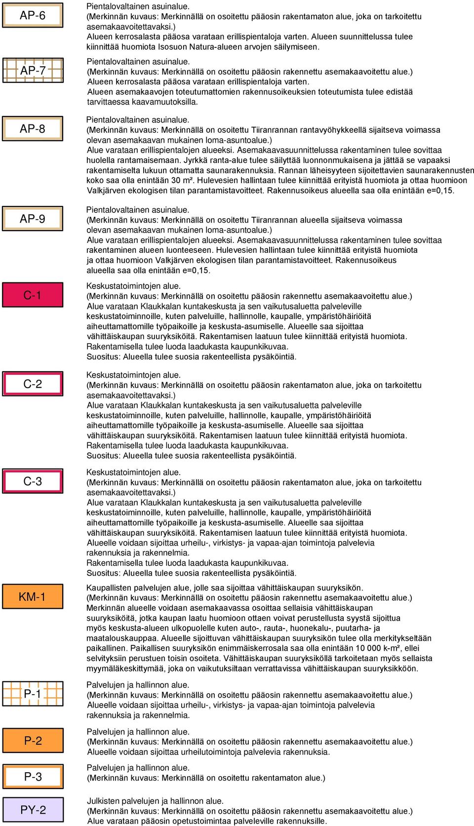 Alueen asemakaavojen toteutumattomien rakennusoikeuksien toteutumista tulee edistää tarvittaessa kaavamuutoksilla.