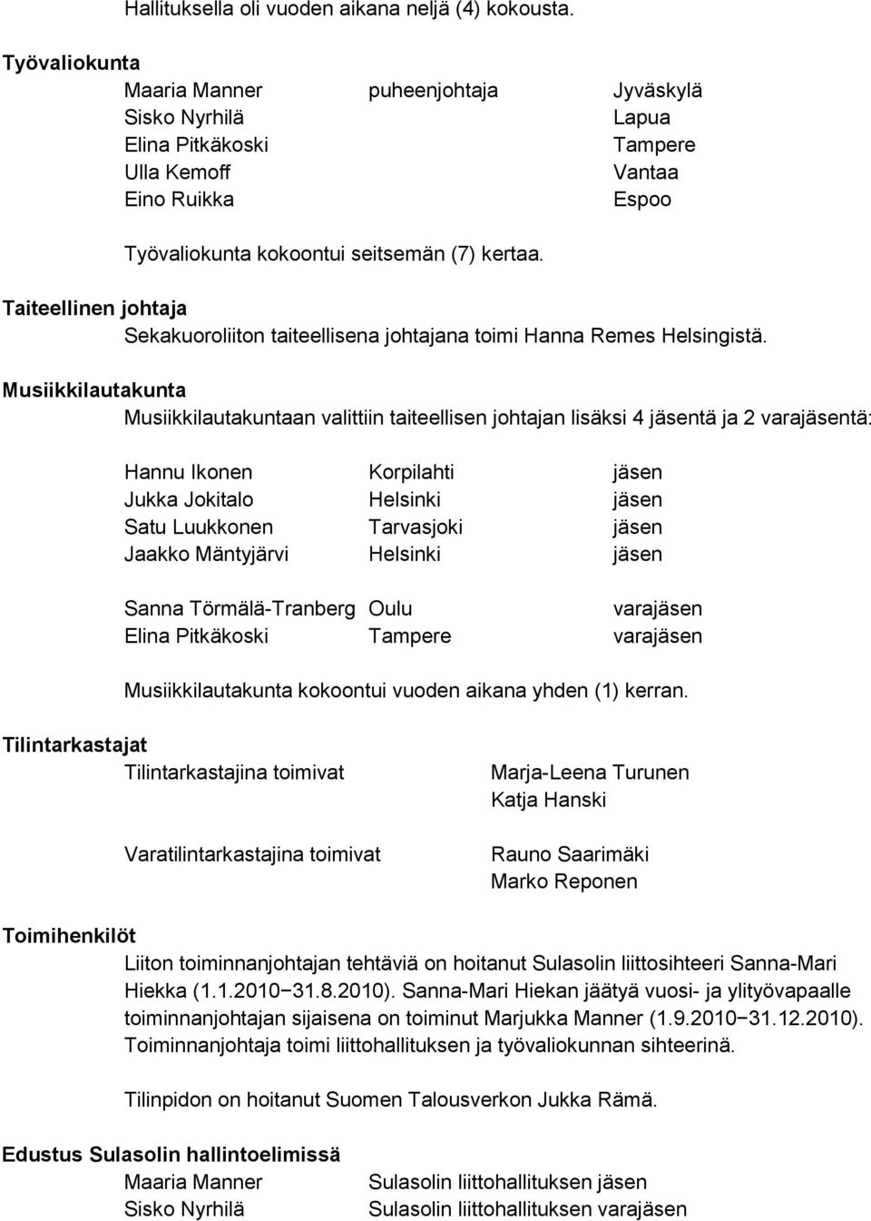 Taiteellinen johtaja Sekakuoroliiton taiteellisena johtajana toimi Hanna Remes Helsingistä.