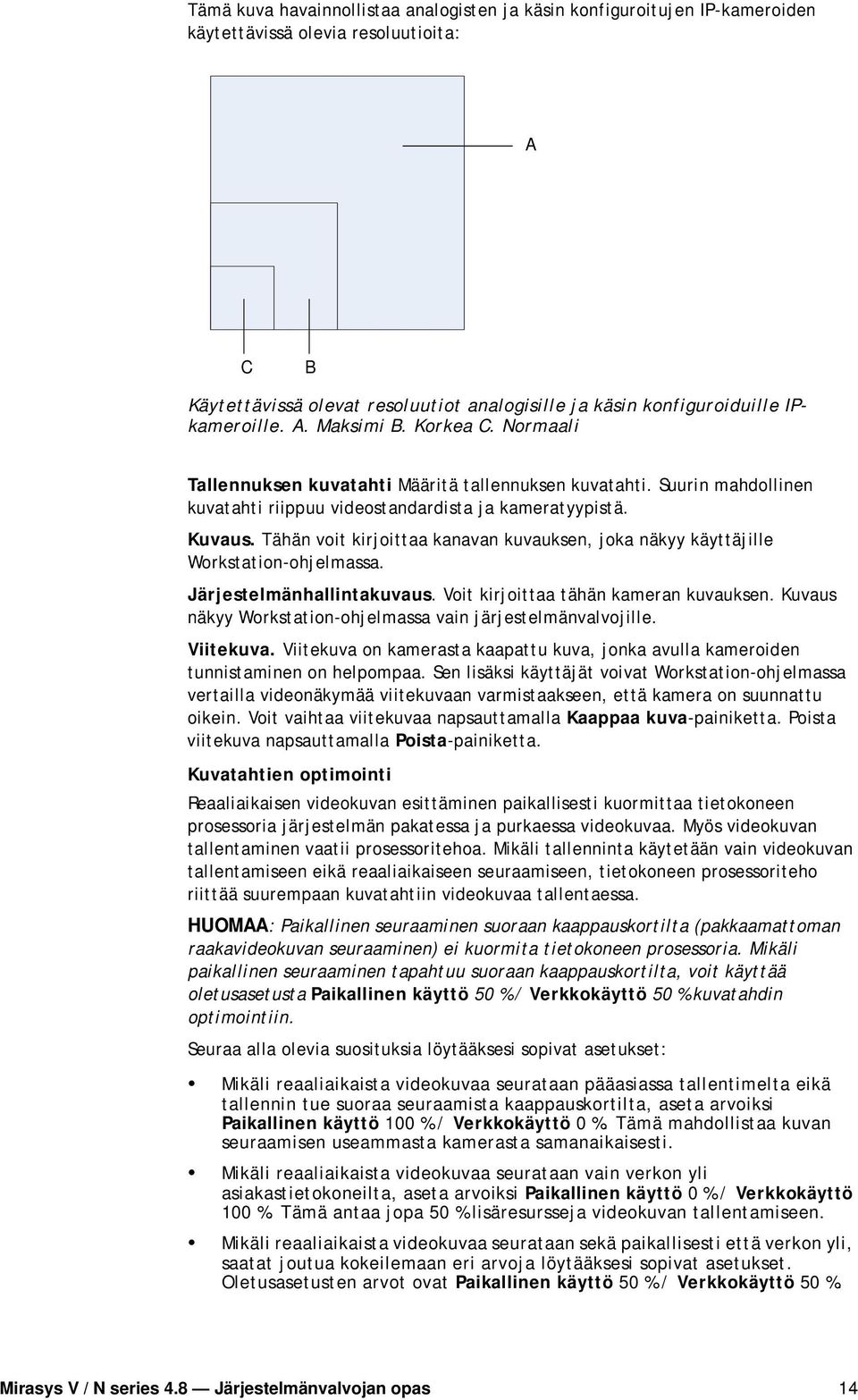 Tähän voit kirjoittaa kanavan kuvauksen, joka näkyy käyttäjille Workstation-ohjelmassa. Järjestelmänhallintakuvaus. Voit kirjoittaa tähän kameran kuvauksen.