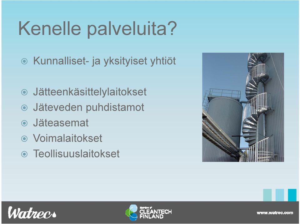 Jätteenkäsittelylaitokset Jäteveden