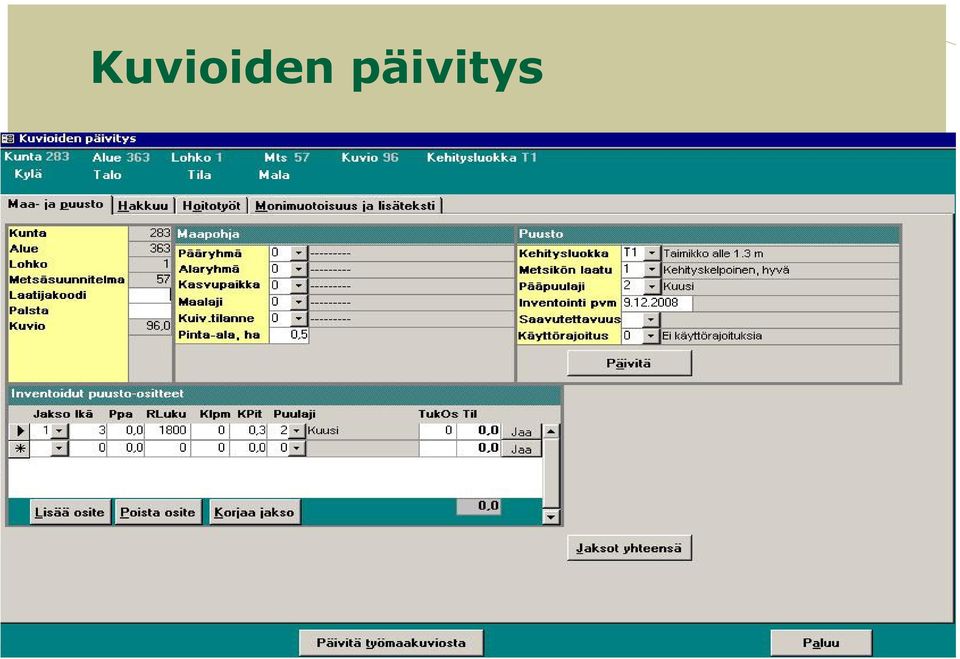 päivitys