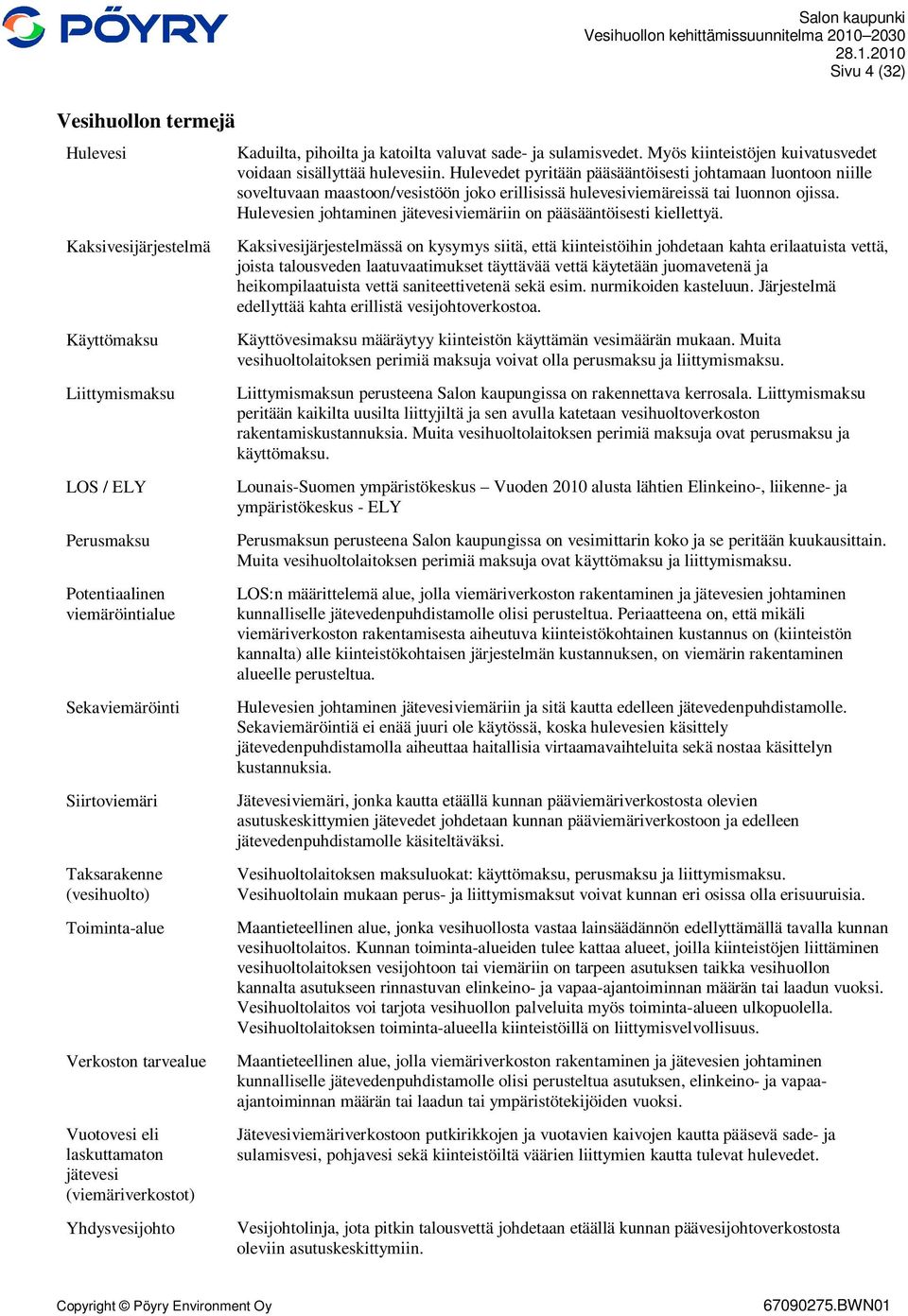 Myös kiinteistöjen kuivatusvedet voidaan sisällyttää hulevesiin.