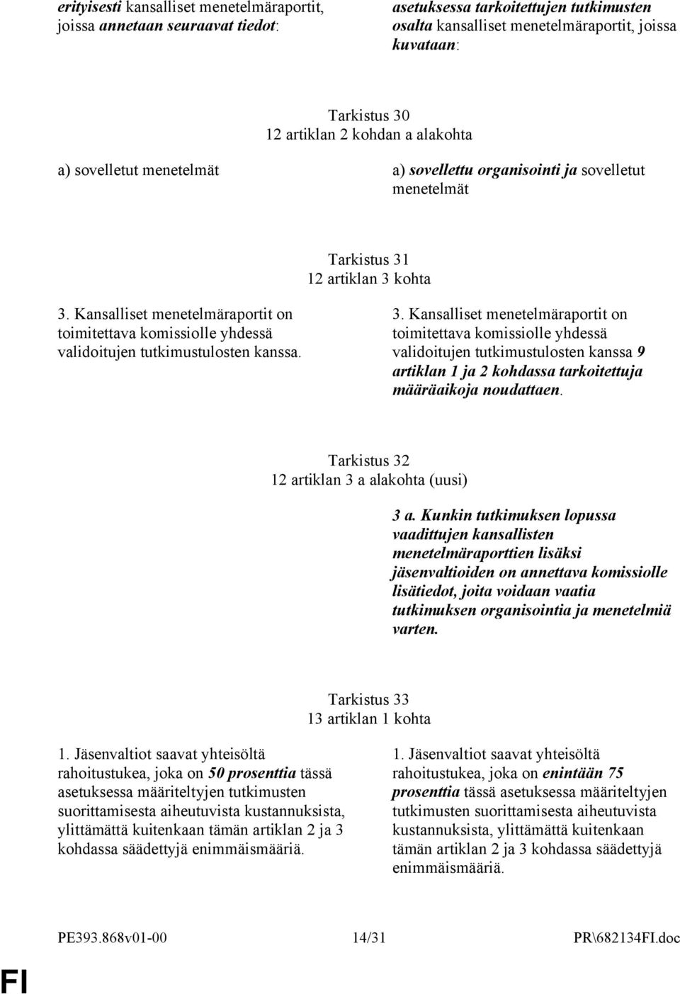 Kansalliset menetelmäraportit on toimitettava komissiolle yhdessä validoitujen tutkimustulosten kanssa. 3.