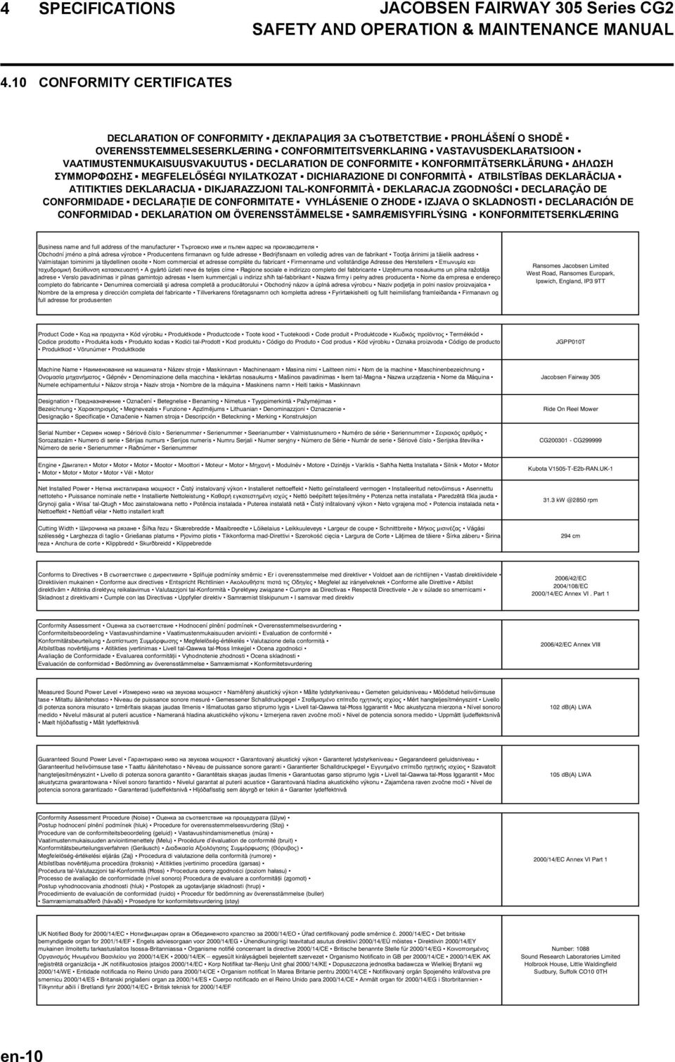 KONFORMITÄTSERKLÄRUNG MEGFELEL SÉGI NYILATKOZAT DICHIARAZIONE DI CONFORMITÀ ATBILST BAS DEKLAR CIJA ATITIKTIES DEKLARACIJA DIKJARAZZJONI TAL-KONFORMITÀ DEKLARACJA ZGODNO CI DECLARAÇÃO DE CONFORMIDADE