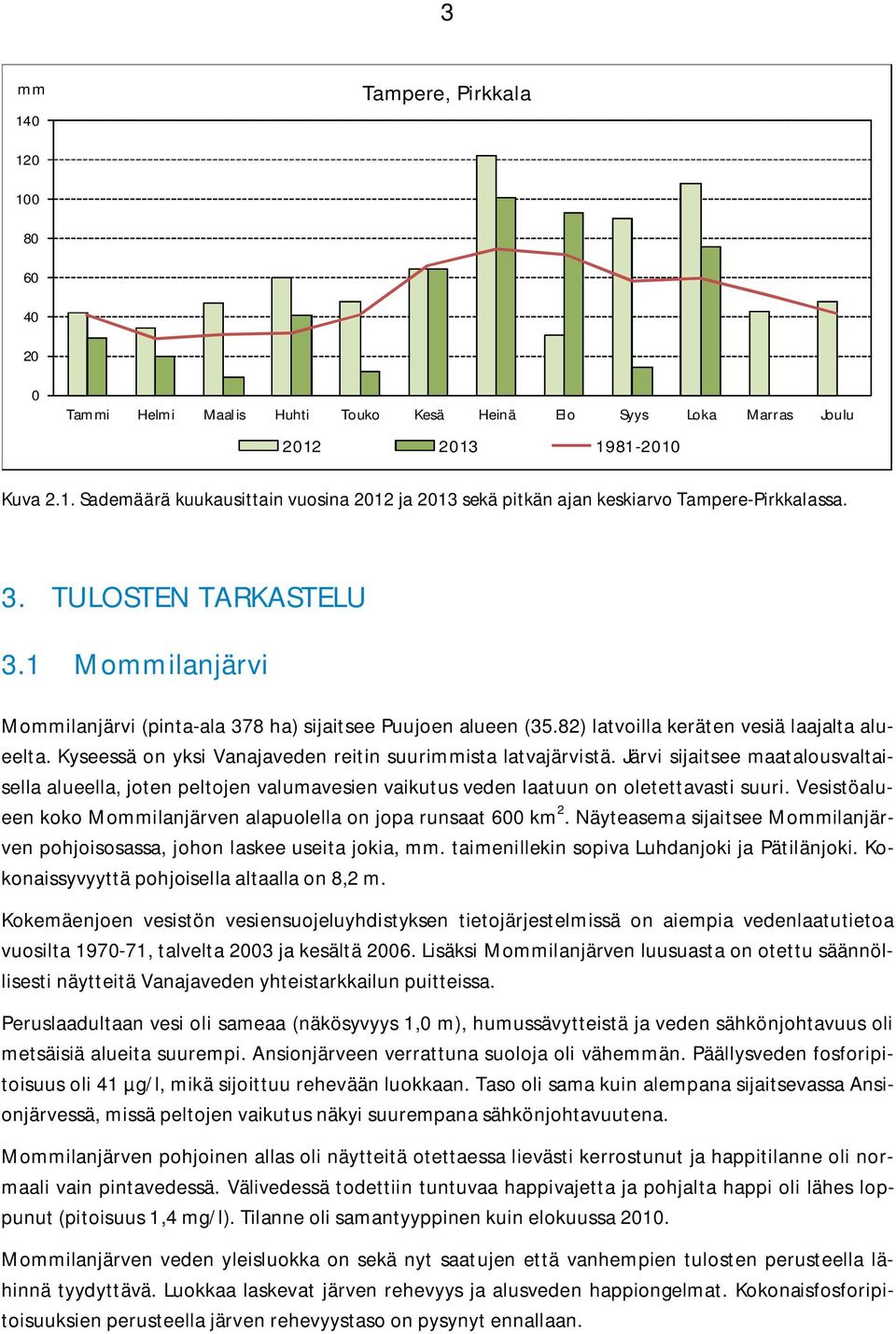 Kyseessä on yksi Vanajaveden reitin suurimmista latvajärvistä. Järvi sijaitsee maatalousvaltaisella alueella, joten peltojen valumavesien vaikutus veden laatuun on oletettavasti suuri.