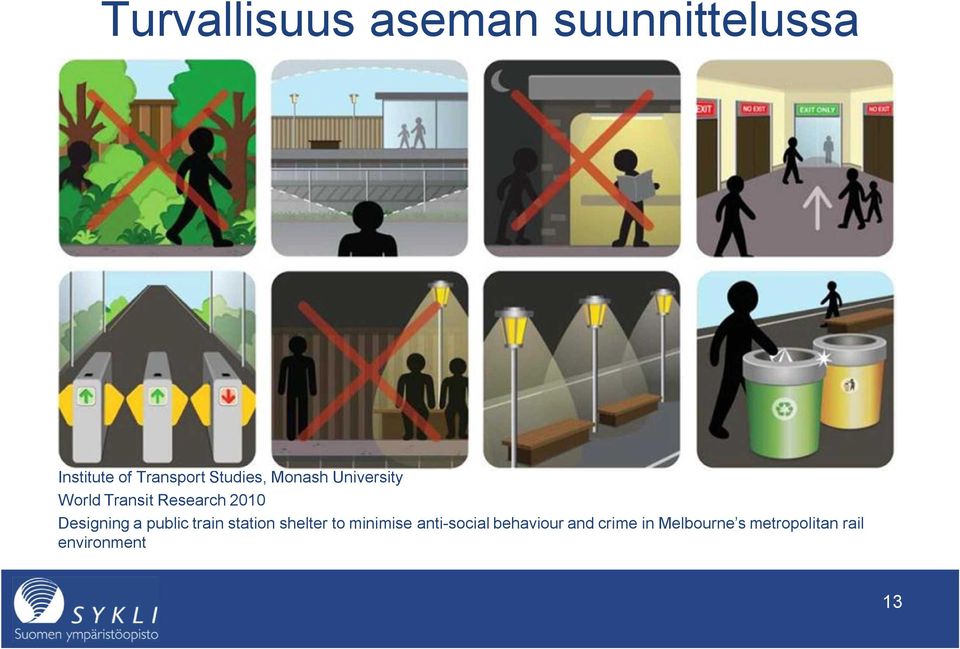 Designing a public train station shelter to minimise