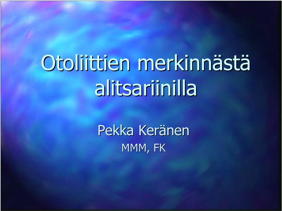 alitsariinilla