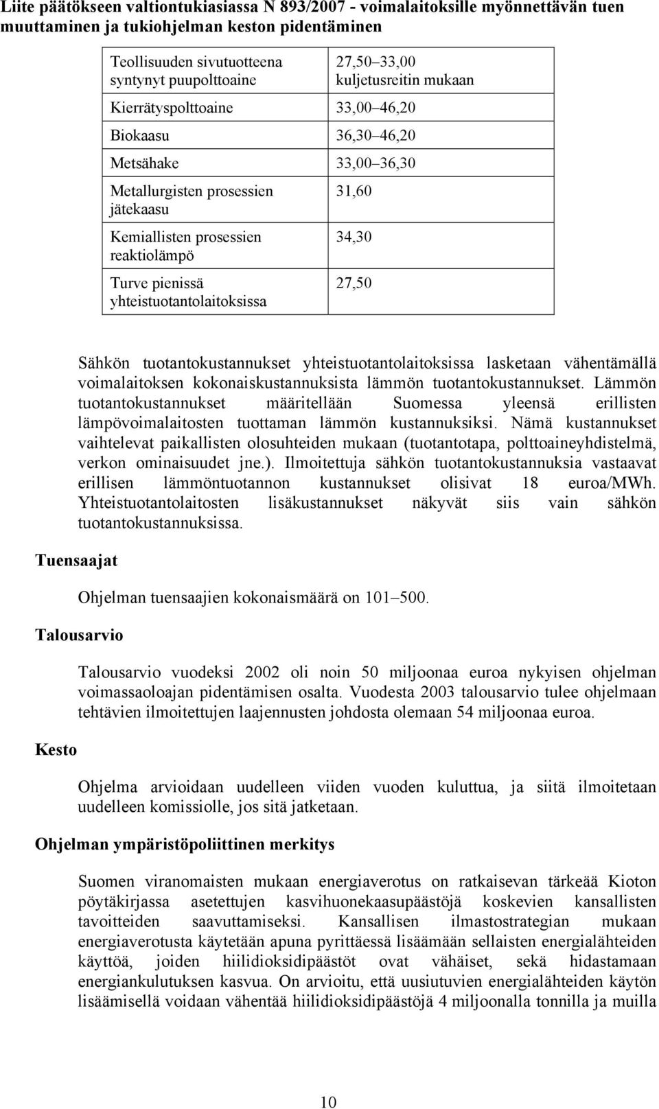 kokonaiskustannuksista lämmön tuotantokustannukset. Lämmön tuotantokustannukset määritellään Suomessa yleensä erillisten lämpövoimalaitosten tuottaman lämmön kustannuksiksi.