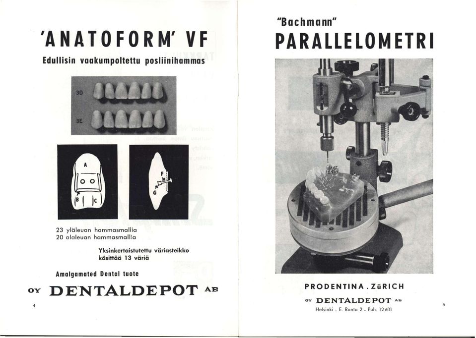 Yksinkertaistutettu vöriasteikko käsittää 13 väriä Amalgamated Dental tuote d