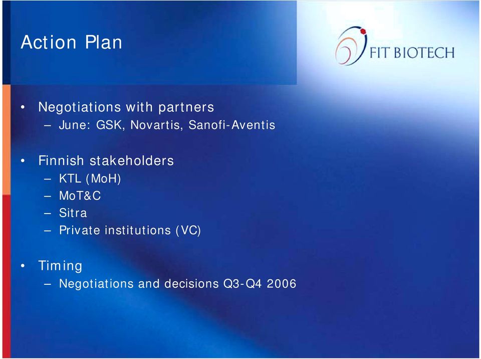 stakeholders KTL (MoH) MoT&C Sitra Private