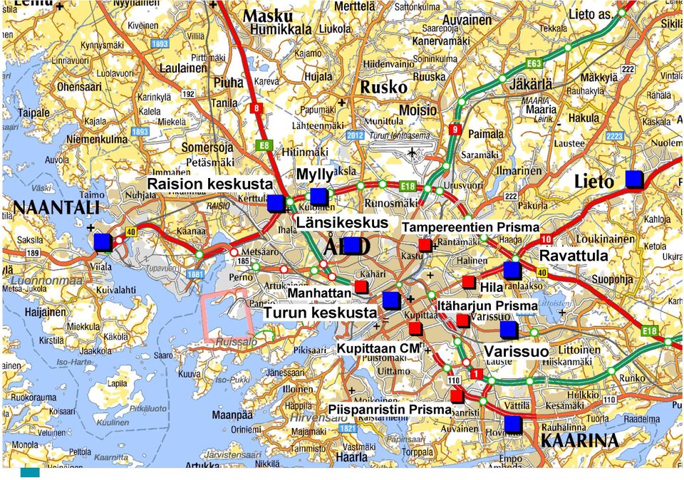 Manhattan Turun keskusta Kupittaan CM