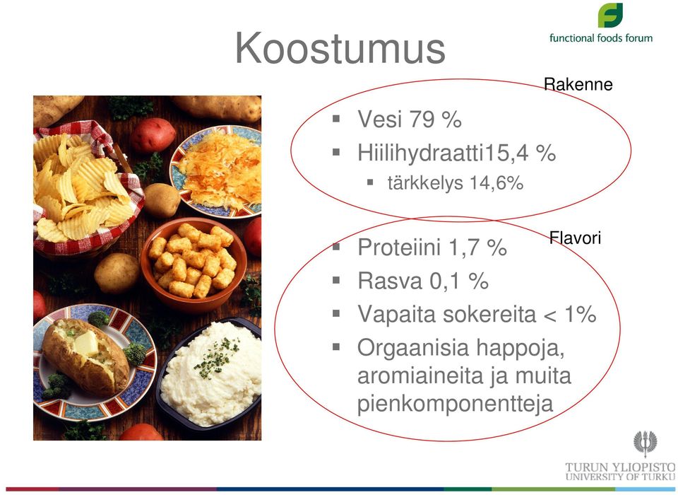 0,1 % Vapaita sokereita < 1% Orgaanisia