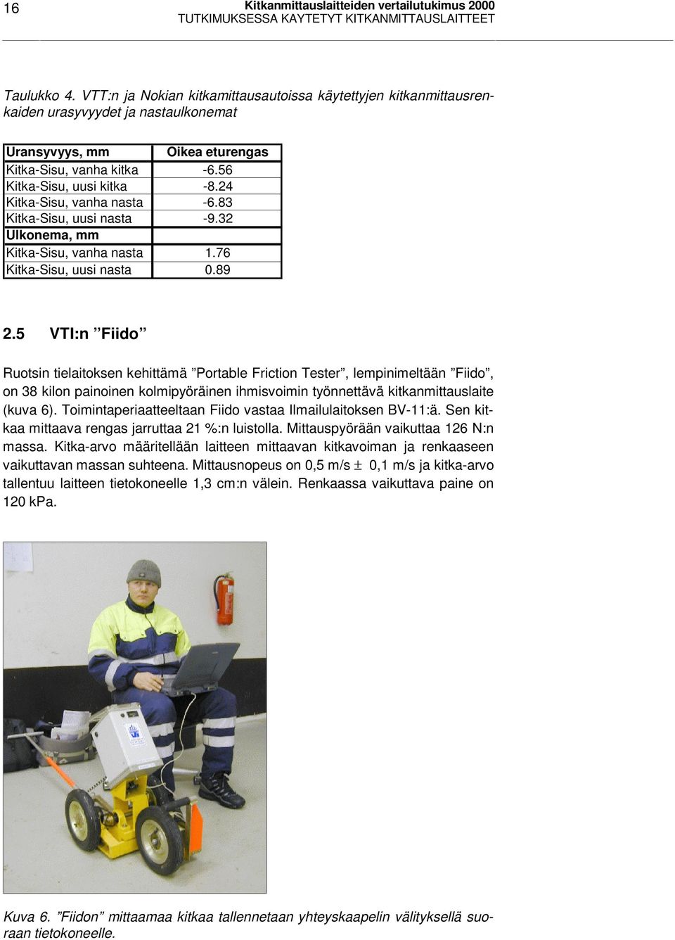 24 Kitka-Sisu, vanha nasta -6.83 Kitka-Sisu, uusi nasta -9.32 Ulkonema, mm Kitka-Sisu, vanha nasta 1.76 Kitka-Sisu, uusi nasta 0.89 2.