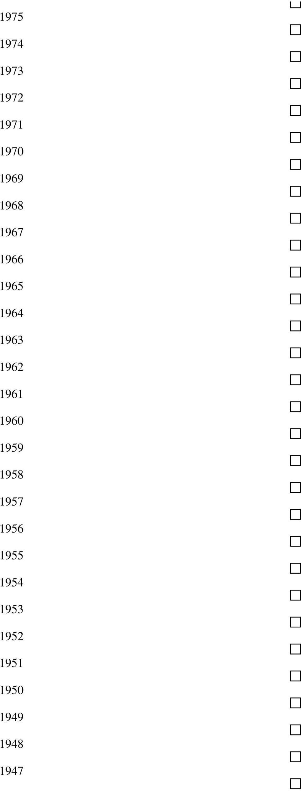 1961 1960 1959 1958 1957 1956 1955