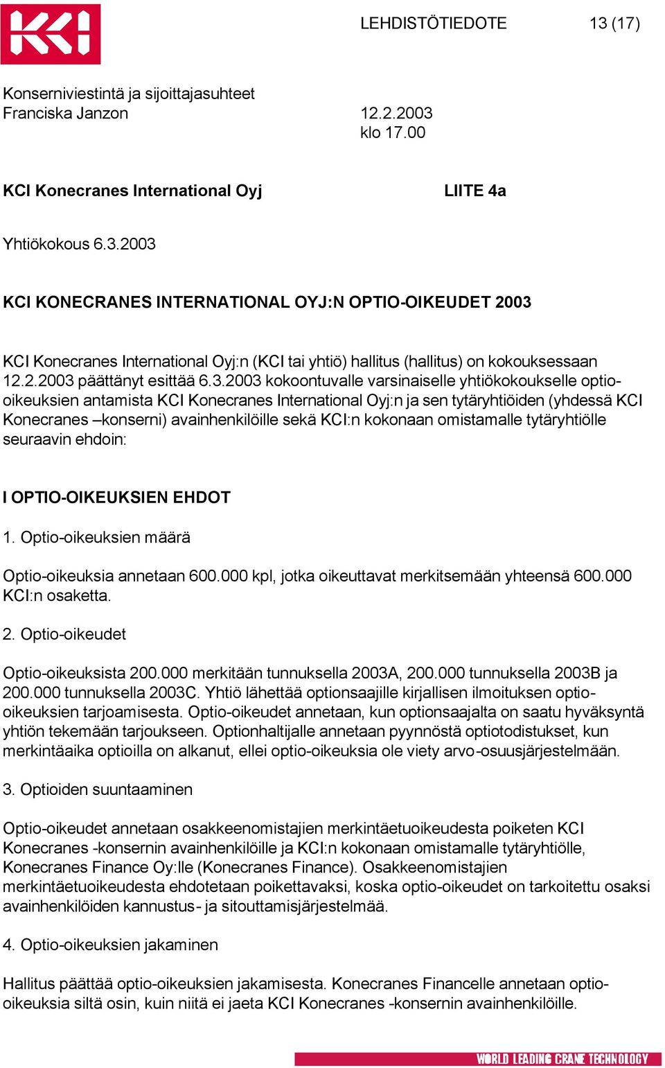 päättänyt esittää 6.3.