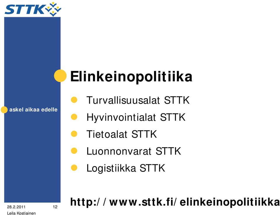 STTK Luonnonvarat STTK Logistiikka