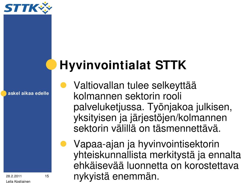 Työnjakoa julkisen, yksityisen ja järjestöjen/kolmannen sektorin välillä on