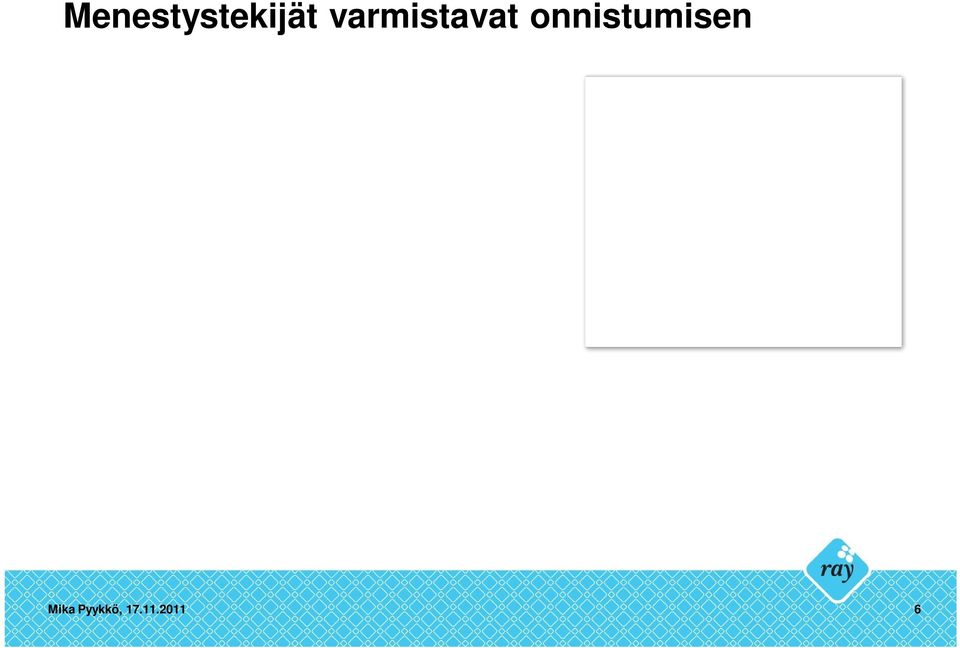 Tavoitteellisuus Ajassa mukana Yhteistyöhakuisuus Varojen taloudellinen käyttö