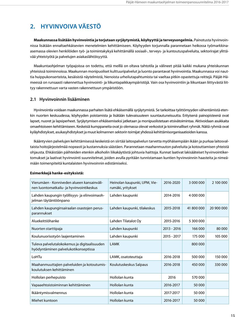 palvelujen asiakaslähtöisyyttä. Maakuntaohjelman työpajoissa on todettu, että meillä on oltava tahtotila ja välineet pitää kaikki mukana yhteiskunnan yhteisissä toiminnoissa.