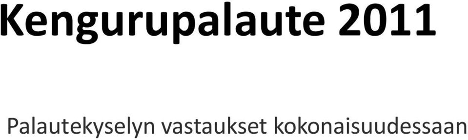 Palautekyselyn