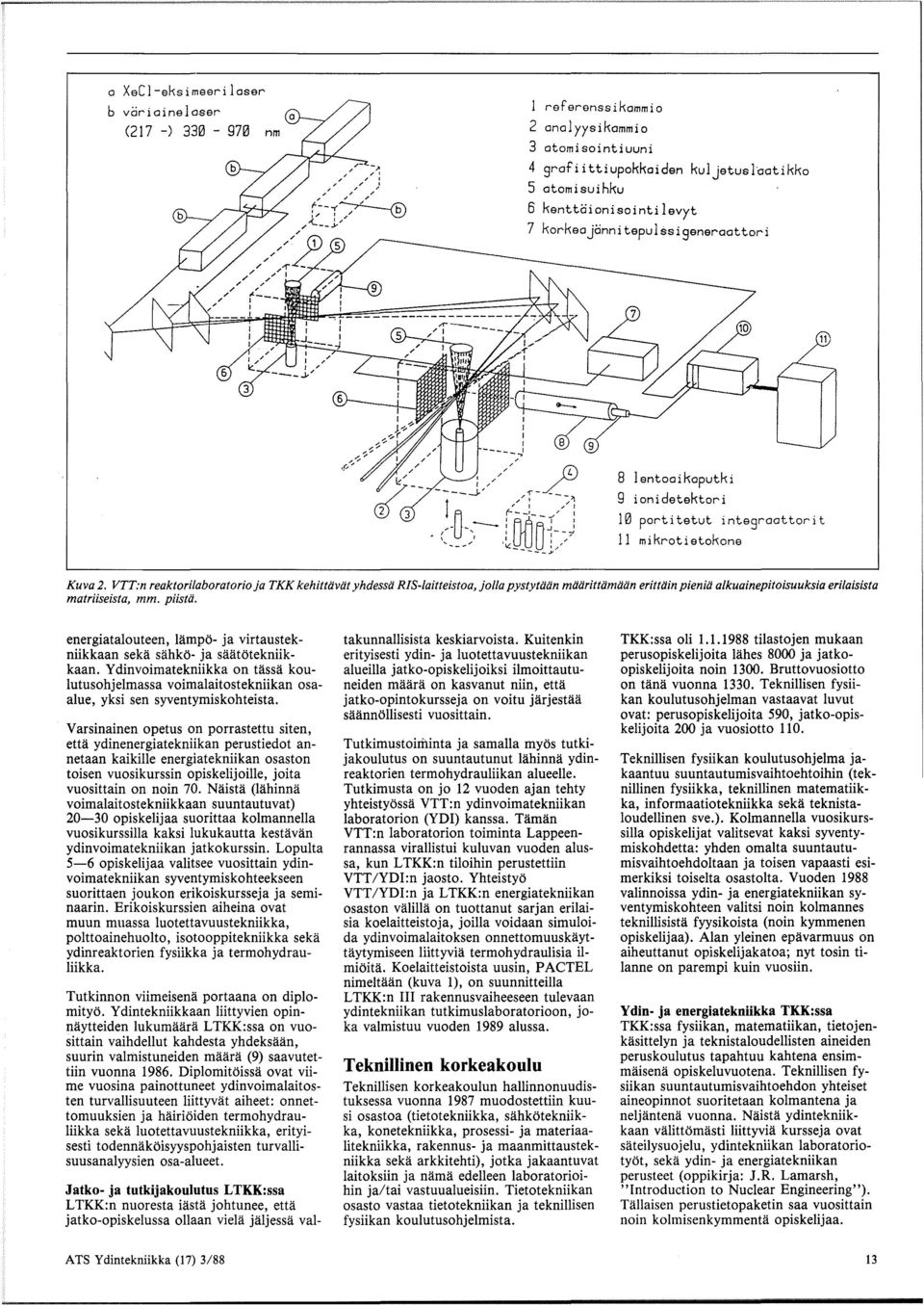 -- -,---: Af'1oj j ~ ',~-~/ ~~u l/~~ 8 lentoaikaputki 9 ionidetektori 10 portitetut integraattorit 11 mikrotietokone Kuva 2.