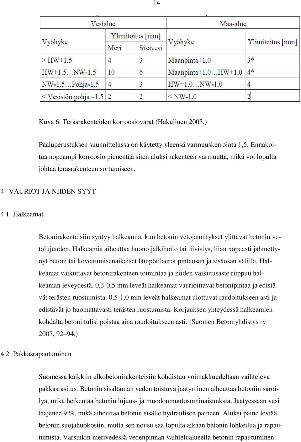 1 Halkeamat Betonirakenteisiin syntyy halkeamia, kun betonin vetojännitykset ylittävät betonin vetolujuuden.