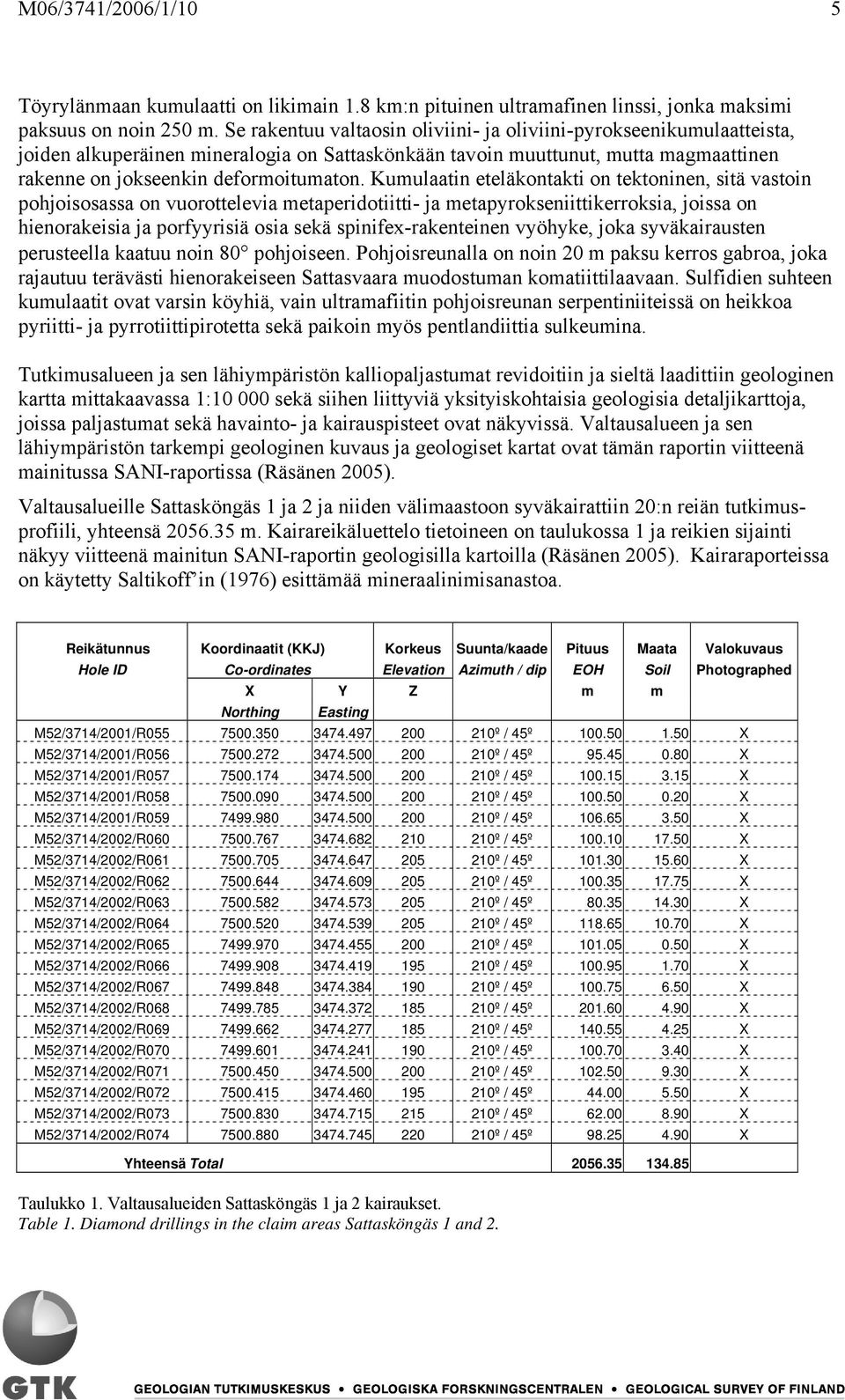 Kumulaatin eteläkontakti on tektoninen, sitä vastoin pohjoisosassa on vuorottelevia metaperidotiitti- ja metapyrokseniittikerroksia, joissa on hienorakeisia ja porfyyrisiä osia sekä