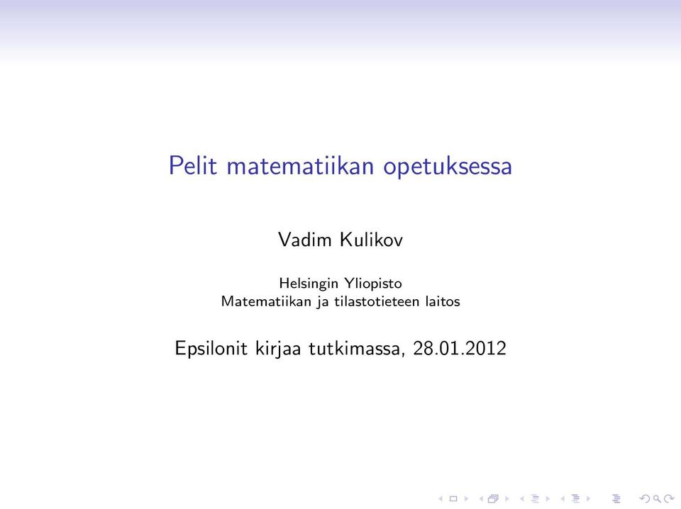 Matematiikan ja tilastotieteen