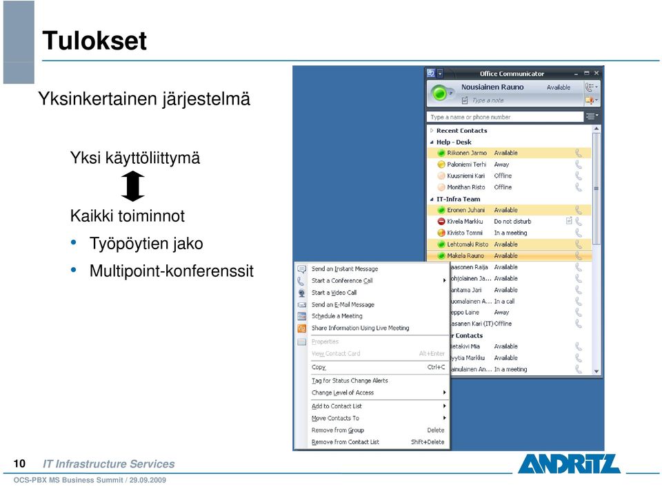 käyttöliittymä Kaikki