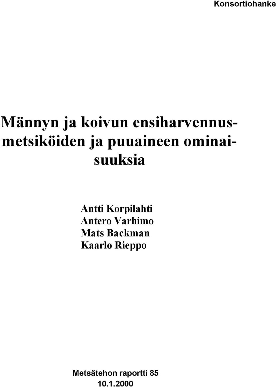 ominaisuuksia Antti Korpilahti Antero