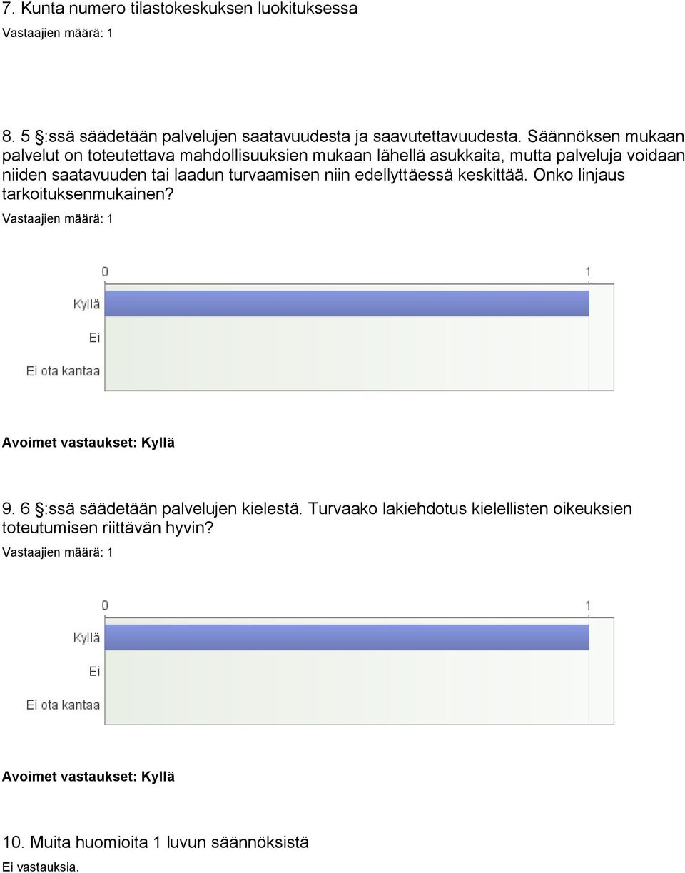 saatavuuden tai laadun turvaamisen niin edellyttäessä keskittää. Onko linjaus tarkoituksenmukainen? 9.