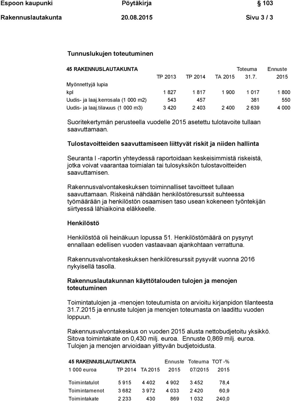 Tulostavoitteiden saavuttamiseen liittyvät riskit ja niiden hallinta Seuranta I -raportin yhteydessä raportoidaan keskeisimmistä riskeistä, jotka voivat vaarantaa toimialan tai tulosyksikön