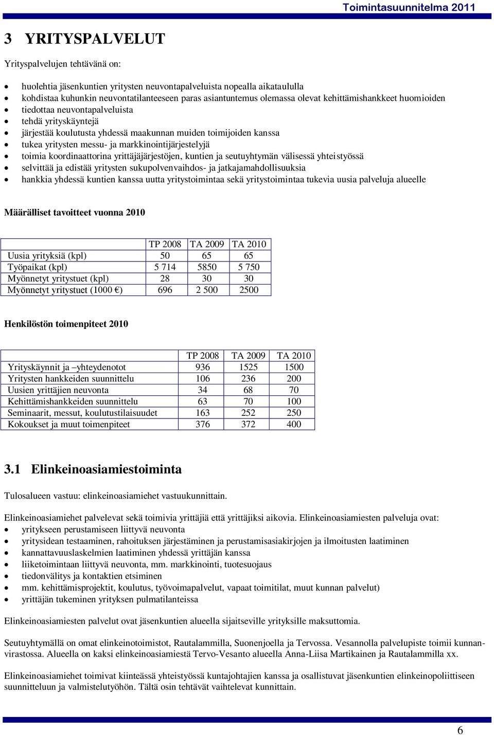 toimia koordinaattorina yrittäjäjärjestöjen, kuntien ja seutuyhtymän välisessä yhteistyössä selvittää ja edistää yritysten sukupolvenvaihdos- ja jatkajamahdollisuuksia hankkia yhdessä kuntien kanssa