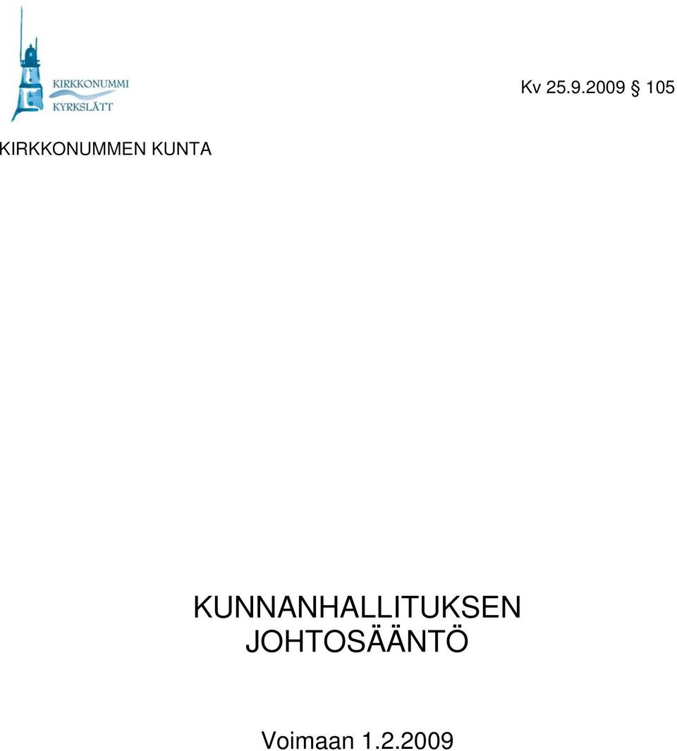 KIRKKONUMMEN KUNTA