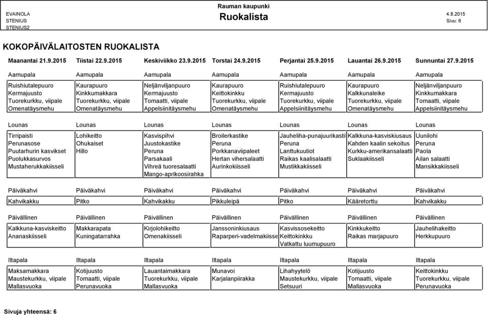 2015 Keskiviikko 23.9.