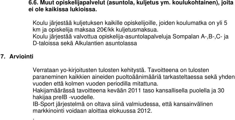 Koulu järjestää valvottua opiskelija-asuntolapalveluja Sompalan A-,B-,C- ja D-taloissa sekä Alkulantien asuntolassa Verrataan yo-kirjoitusten tulosten kehitystä.