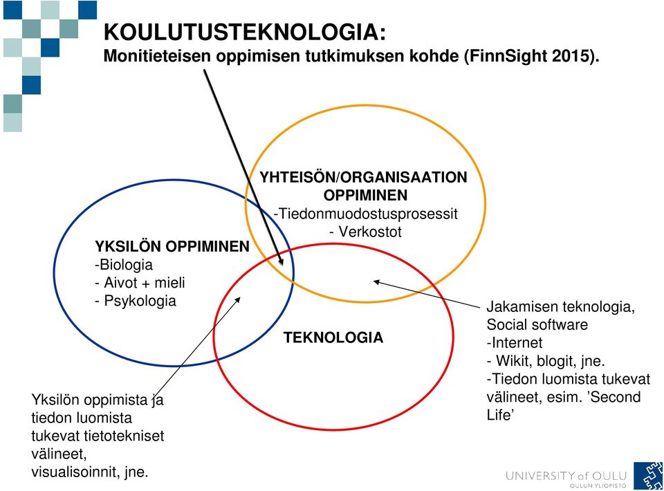 tietotekniset välineet, visualisoinnit, jne.