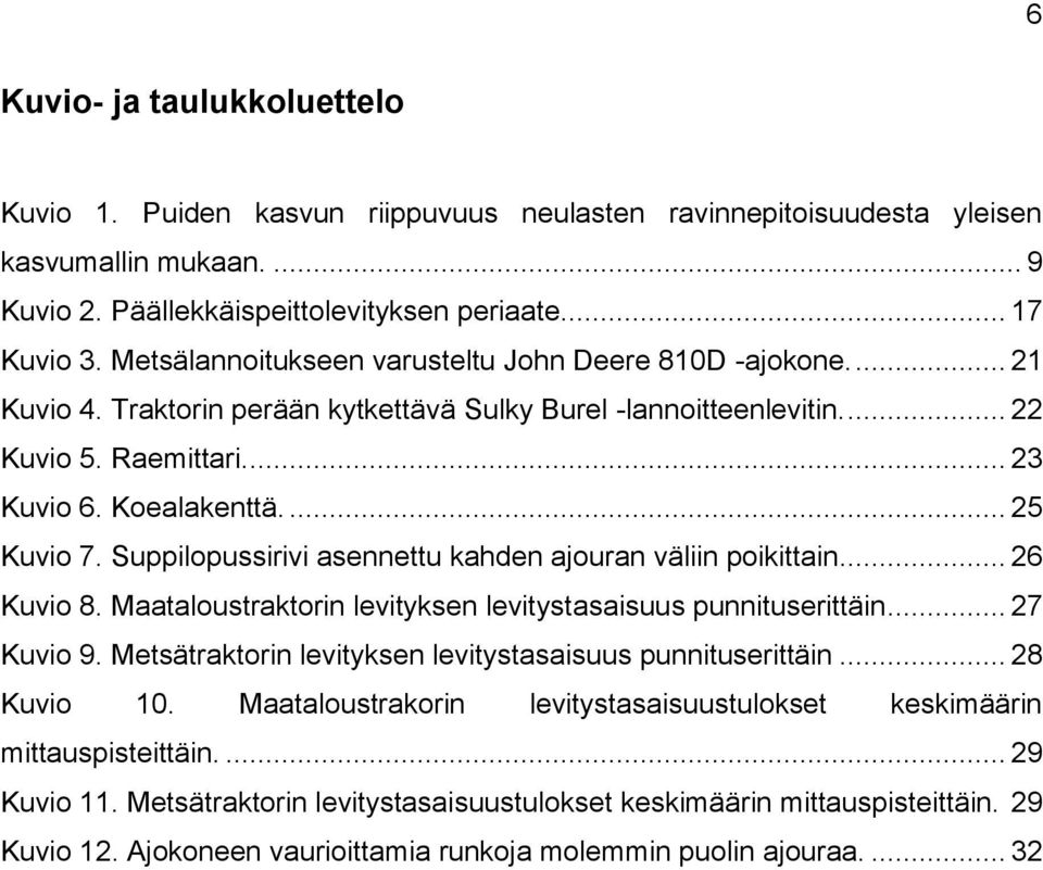 Suppilopussirivi asennettu kahden ajouran väliin poikittain... 26 Kuvio 8. Maataloustraktorin levityksen levitystasaisuus punnituserittäin... 27 Kuvio 9.