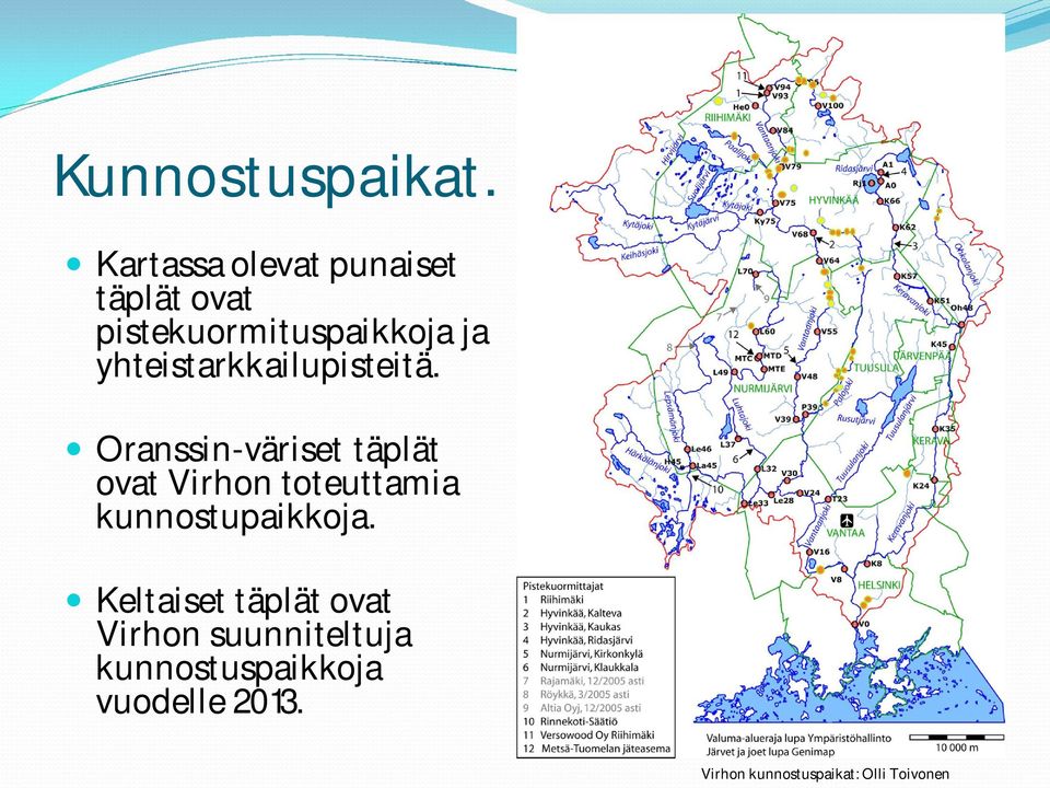 yhteistarkkailupisteitä.