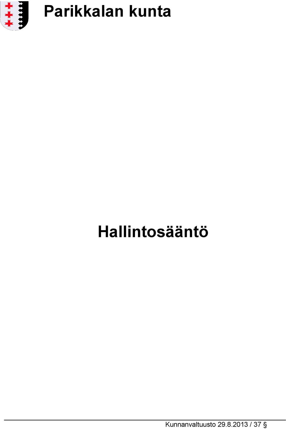 Hallintosääntö