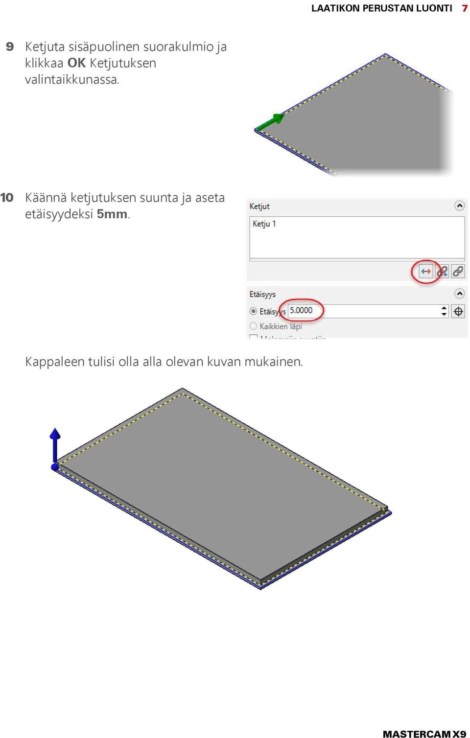 valintaikkunassa.