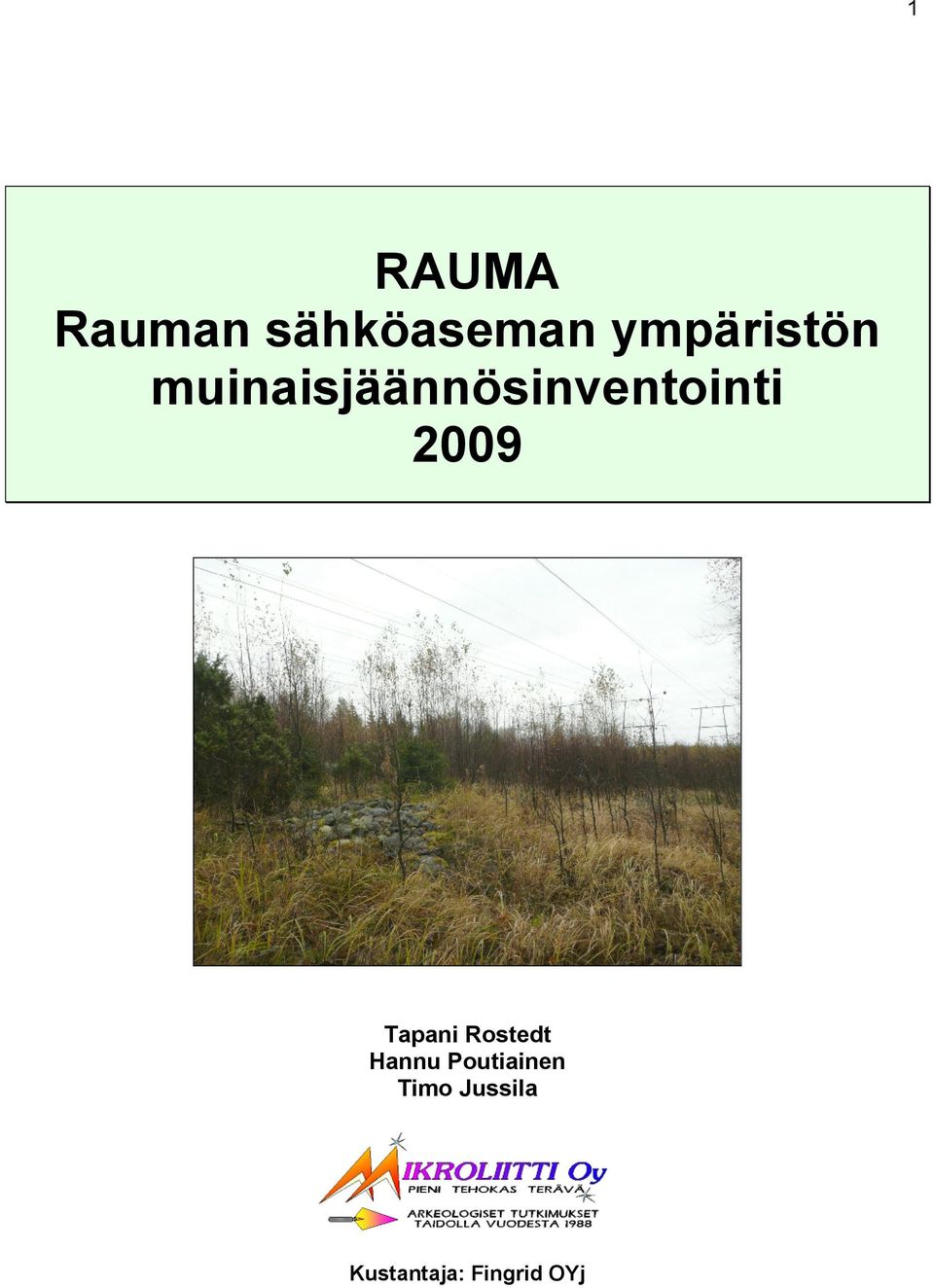 muinaisjäännösinventointi 2009