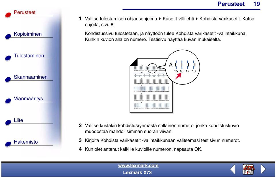 Testisivu näyttää kuvan mukaiselta.